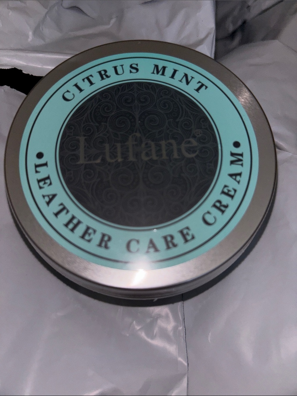 Citrus Mint Leather Care Cream - Mint Green Tin